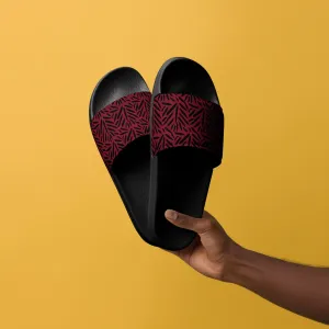 Men’s Brushstroke slides (Burgundy / Black)