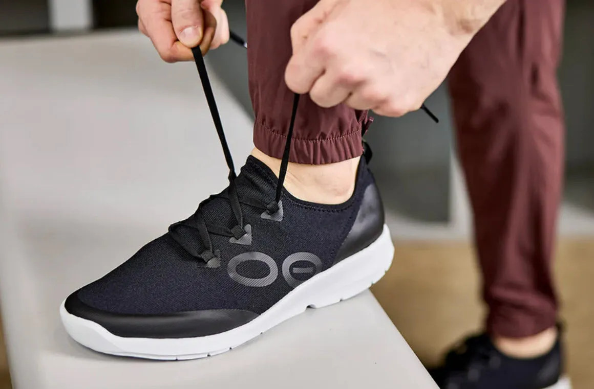 Men's OOFOS OOMG Sport LS White/Black Mesh