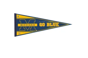 Michigan University Go Blue Felt Flag Pennant