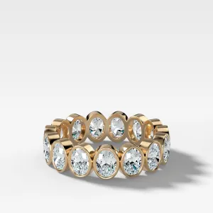 Midi Bezel Set Eternity Band With Oval Cuts