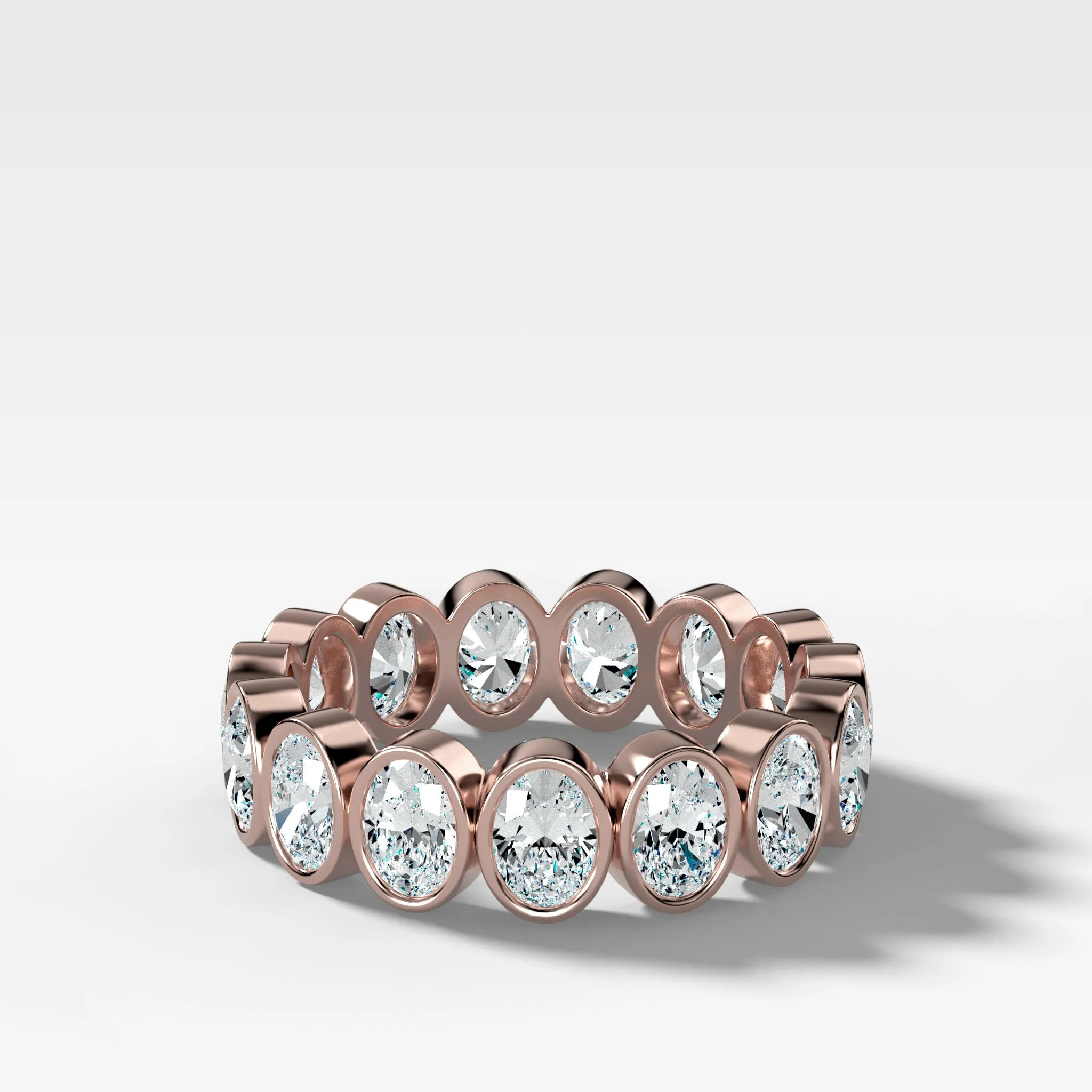 Midi Bezel Set Eternity Band With Oval Cuts