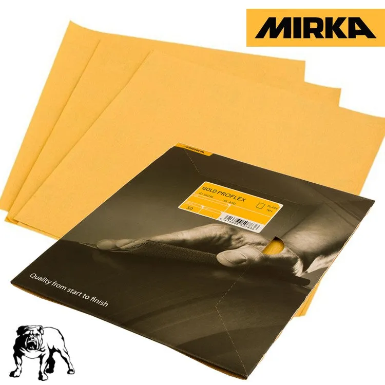 Mirka 9X11 Gold Proflex Sanding Sheets (80 - 800 Grit)