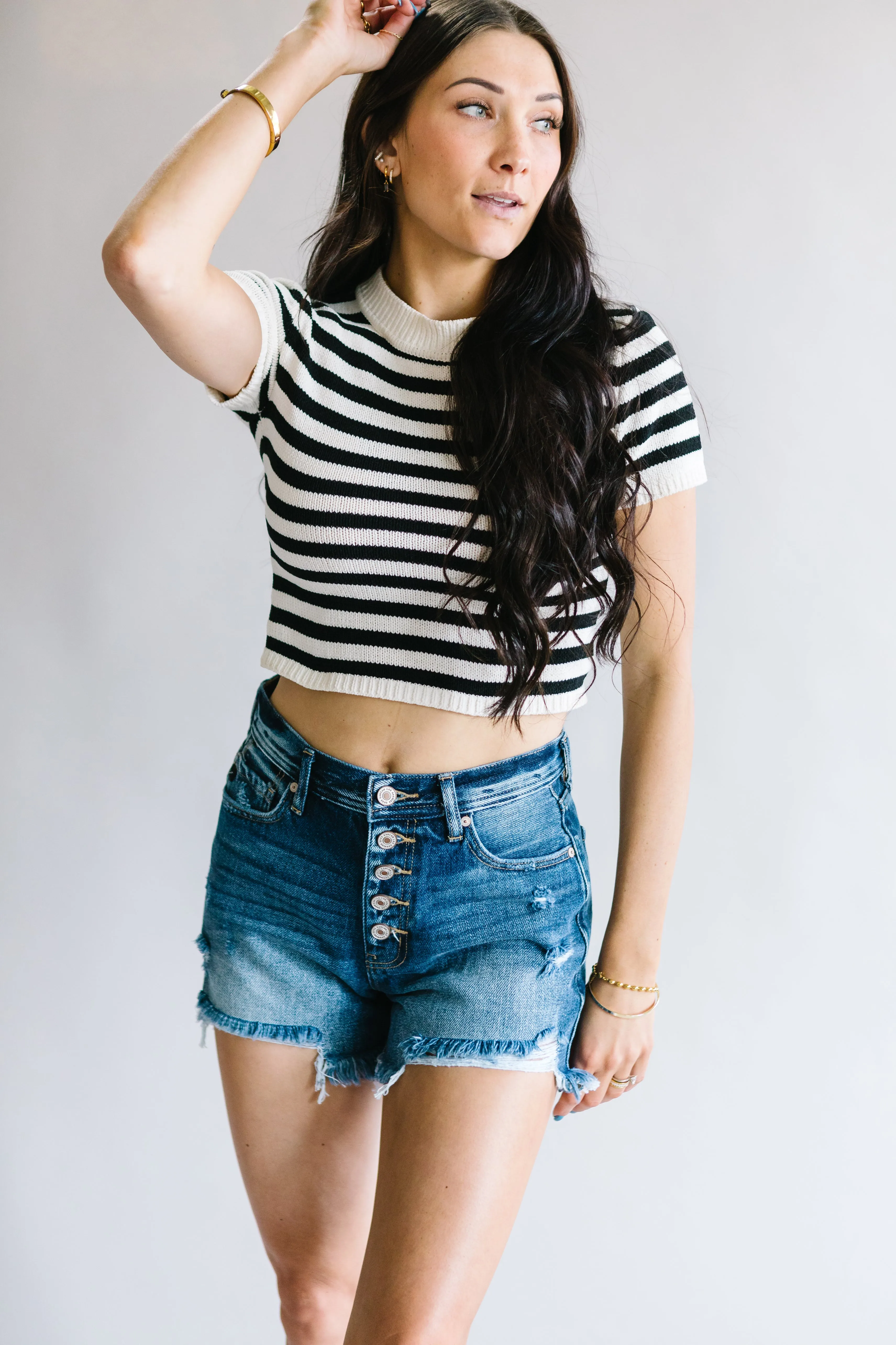 Mirrorball Destructed Mom Shorts by Kancan
