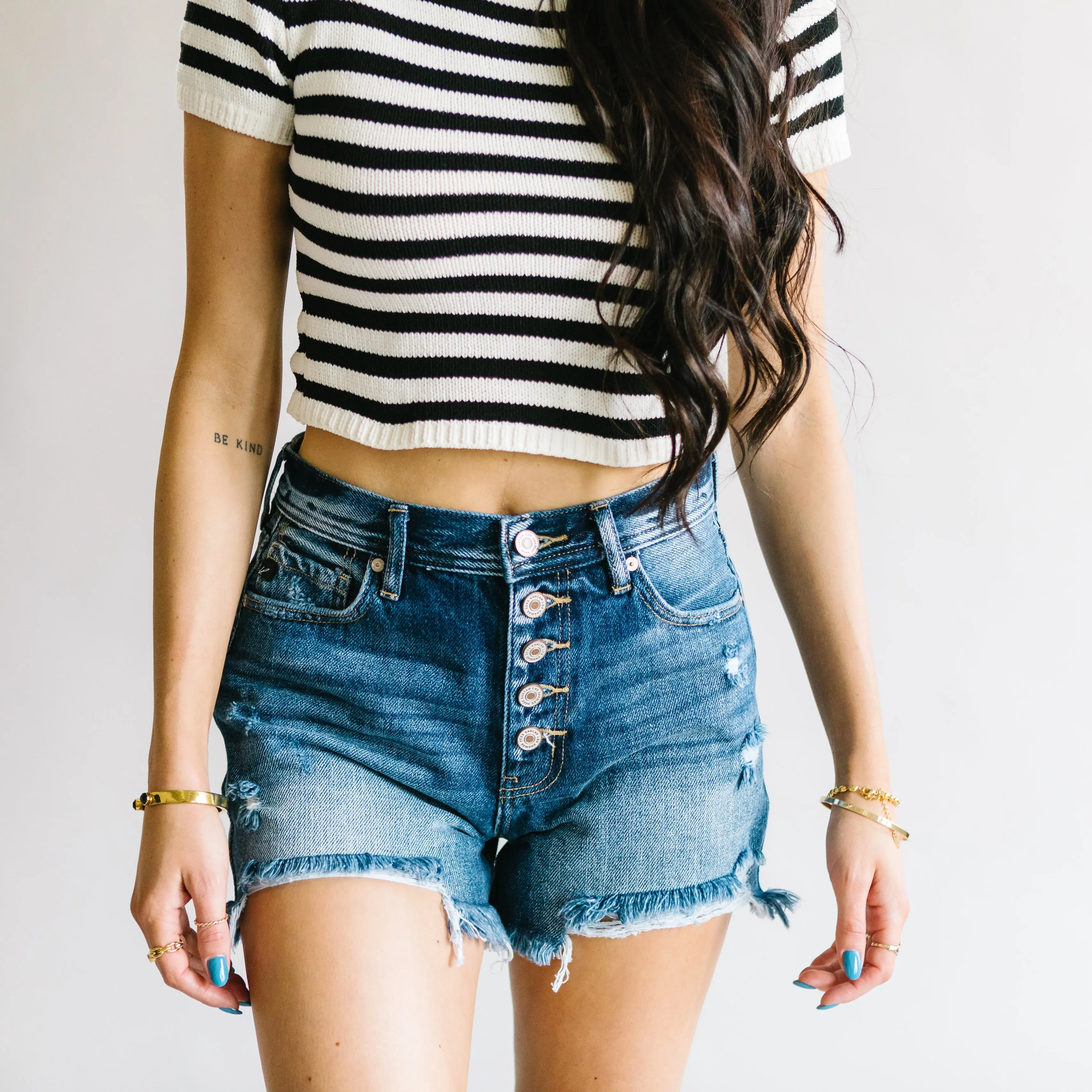 Mirrorball Destructed Mom Shorts by Kancan