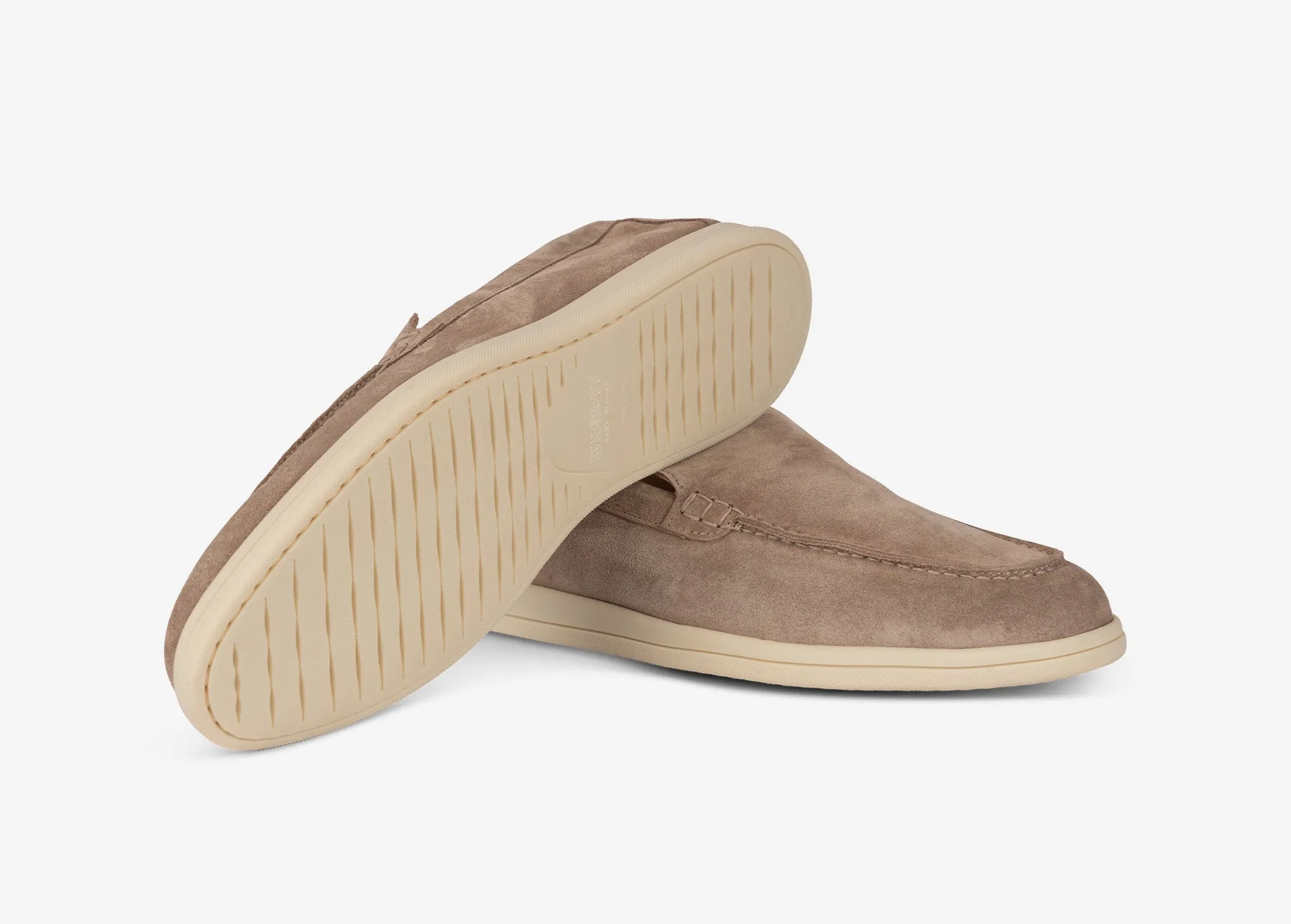 Mocassino in suede beige