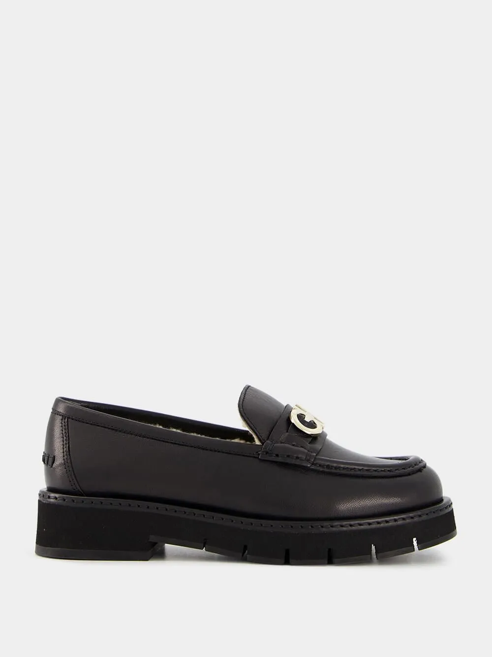 Moccasin with Gancini Ornament and Wool Lining