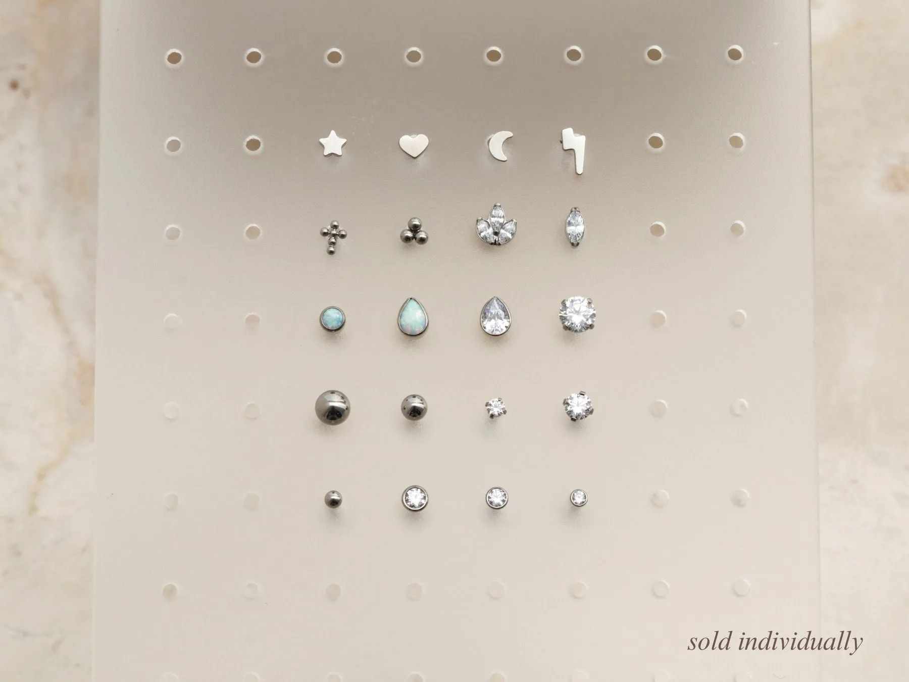 Moon - Titanium Flat Back