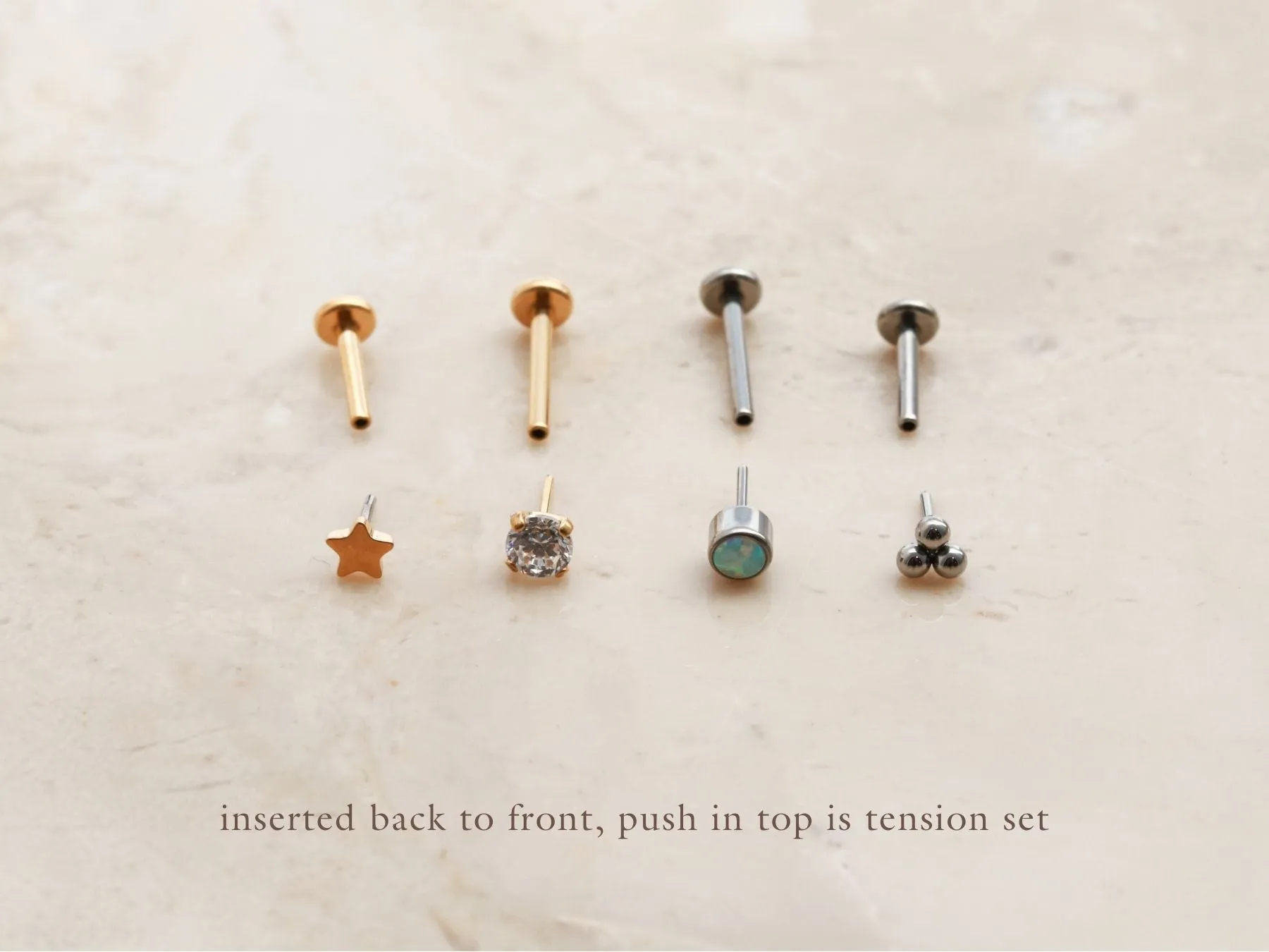 Moon - Titanium Flat Back