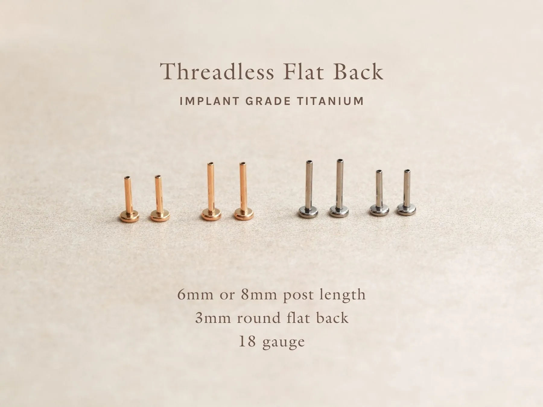 Moon - Titanium Flat Back