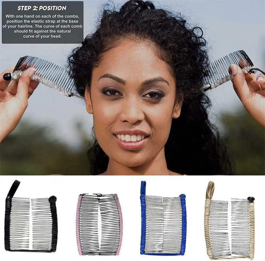 NEW Banana Comb Hair Clip, Women Vintage Hair Clip Christmas Hair Accessory Stretchable Flexible Hair Clip Clincher, Classic Staple Comb Handle, Not Damage, Pull Or Bend Your Hair