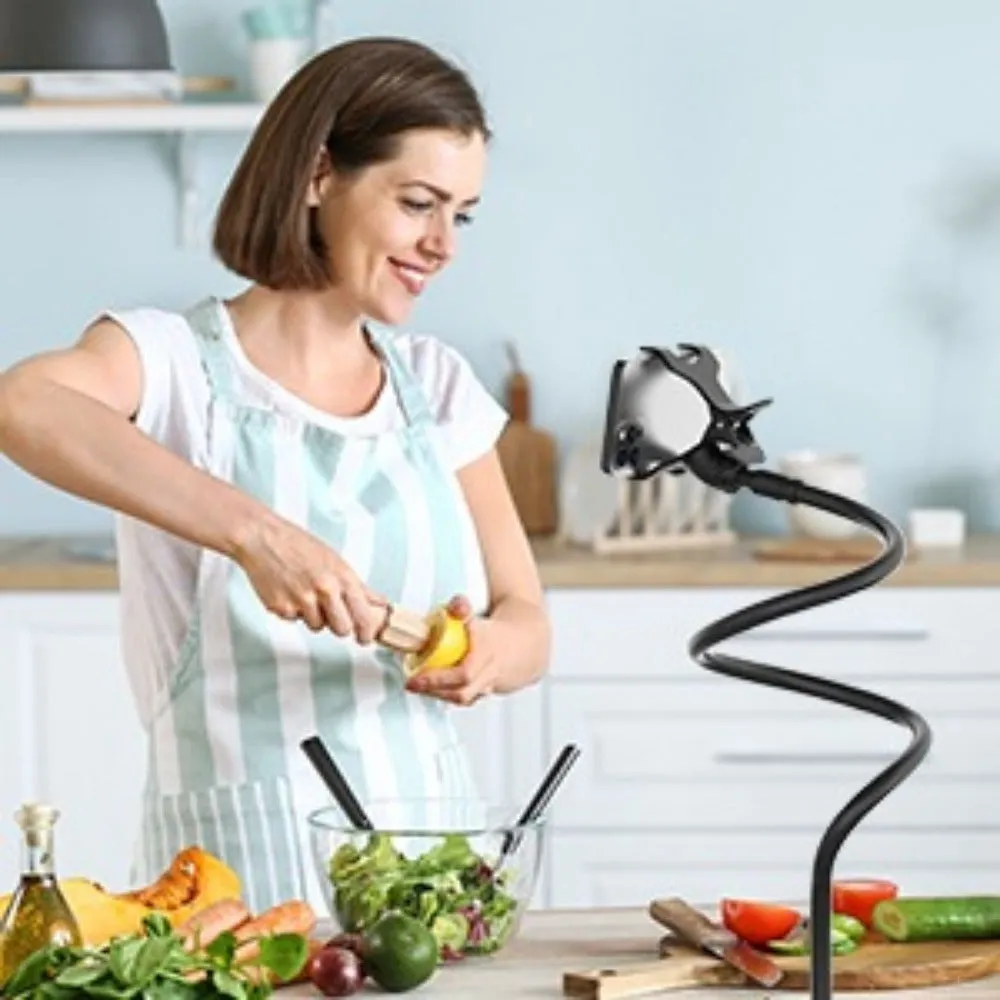 Newest Gooseneck Phone Holder 31in Long Flexible Lazy Arm Clip Adjustable Overhead Phone Mount For Phone