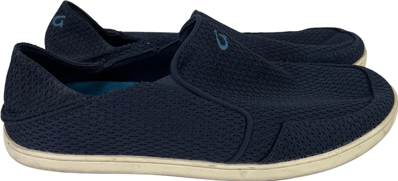 Olukai Men’s Blue Nohea Mesh Slip On Loafer Shoes - 10