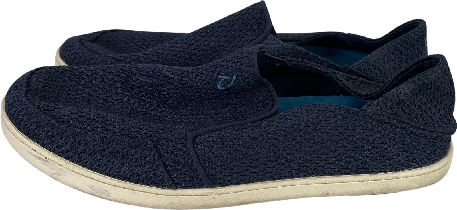 Olukai Men’s Blue Nohea Mesh Slip On Loafer Shoes - 10