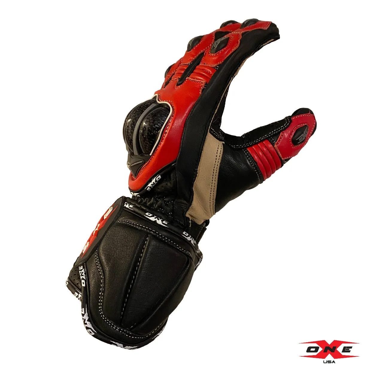 OneX USA Pro Race Gloves - Red