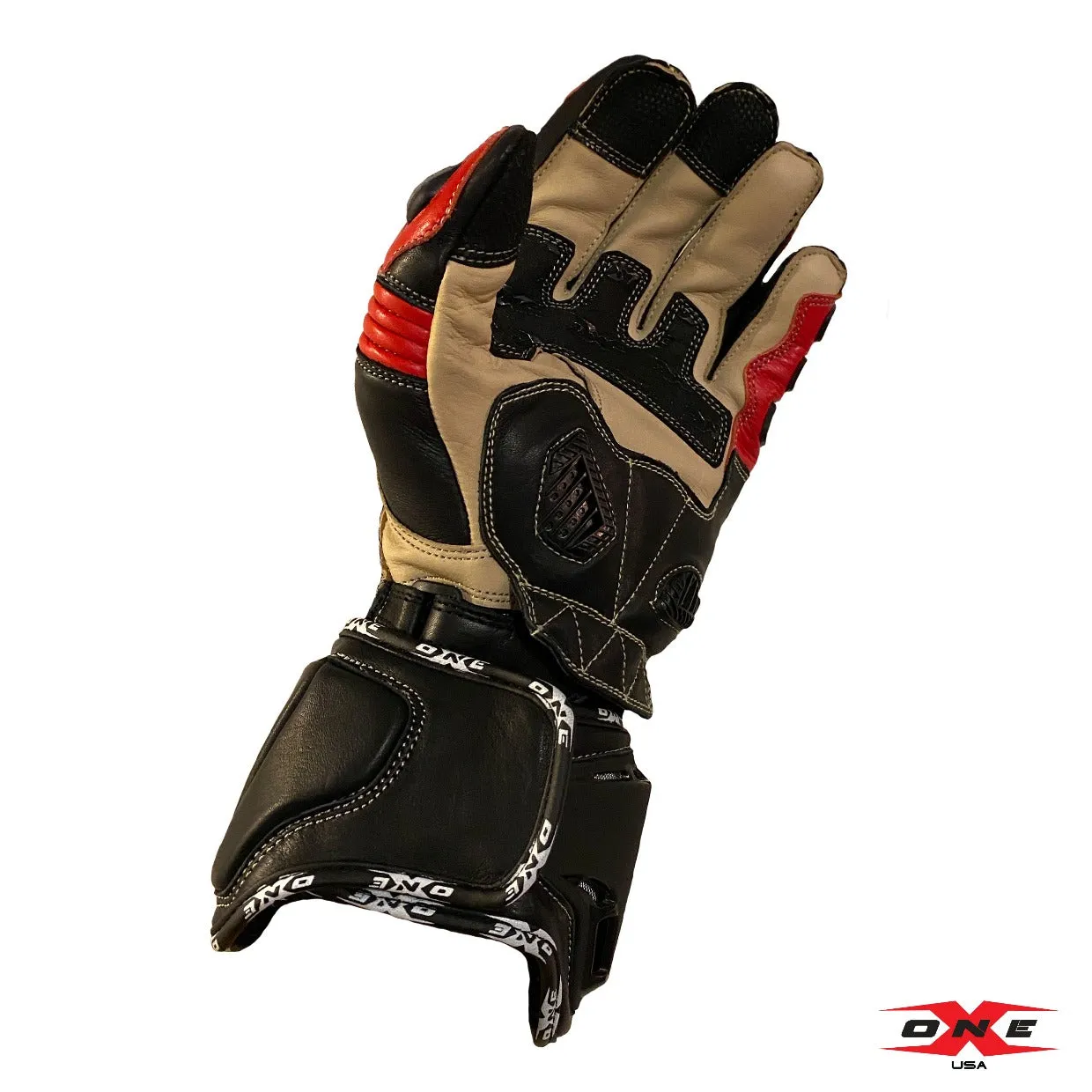 OneX USA Pro Race Gloves - Red