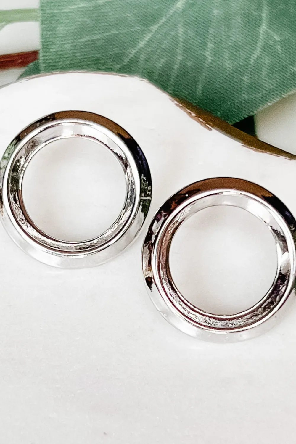 Open Circle Post Earrings