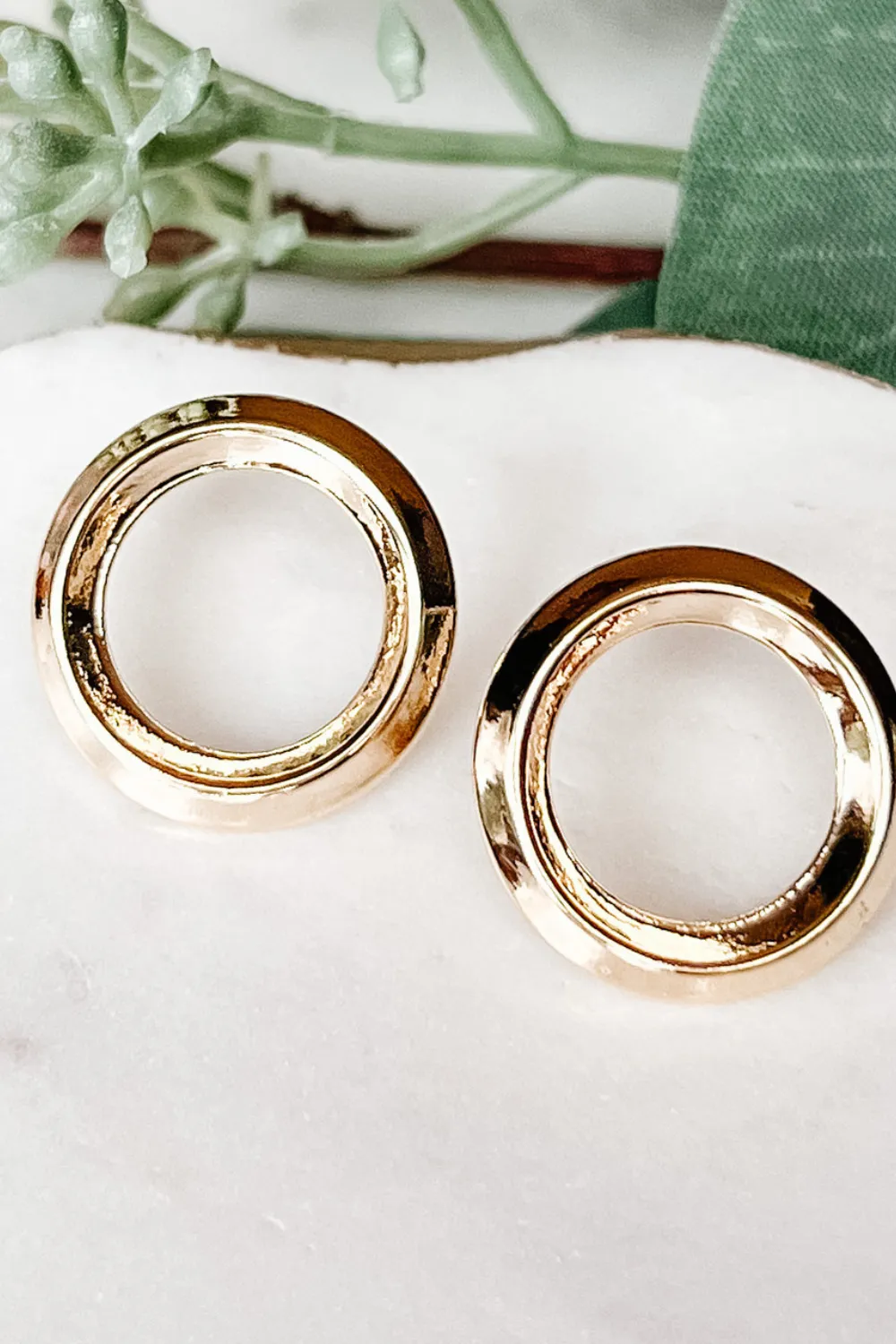 Open Circle Post Earrings