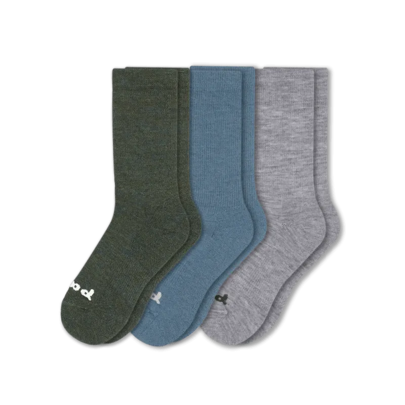Pacas Mens Alpaca Crew Socks 3-Pack