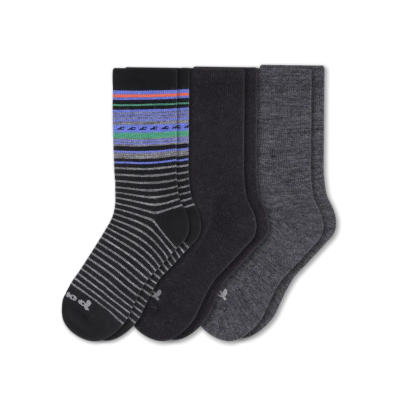 Pacas Mens Alpaca Crew Socks 3-Pack