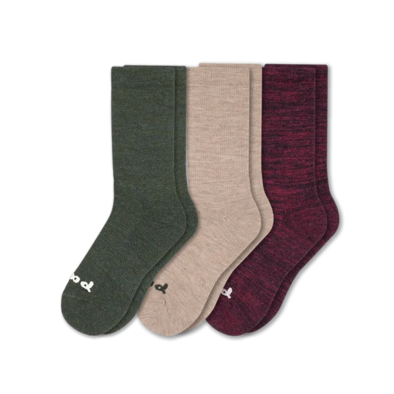 Pacas Mens Alpaca Crew Socks 3-Pack