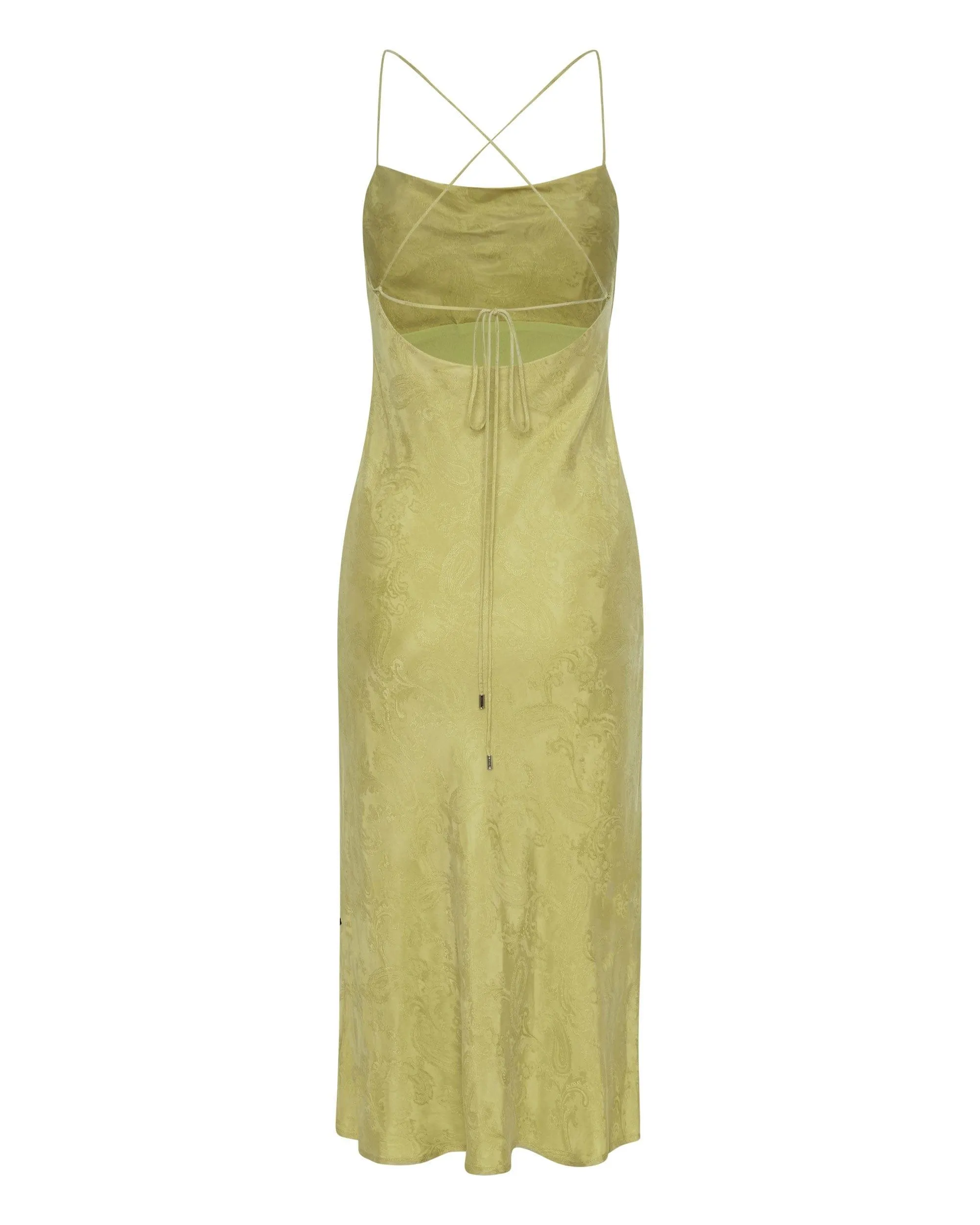 PAISLEY BIAS SLIP DRESS | PEAR