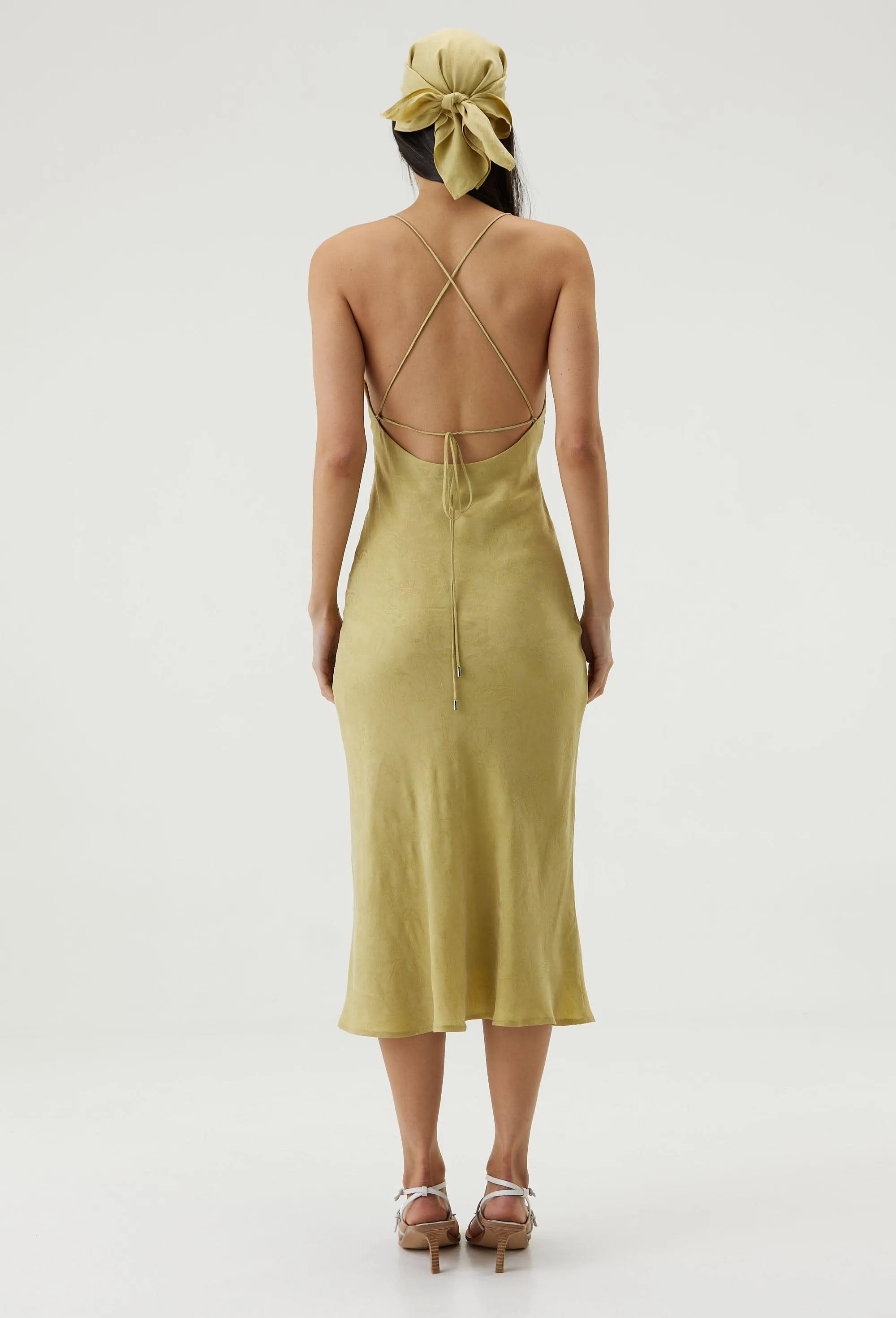 PAISLEY BIAS SLIP DRESS | PEAR