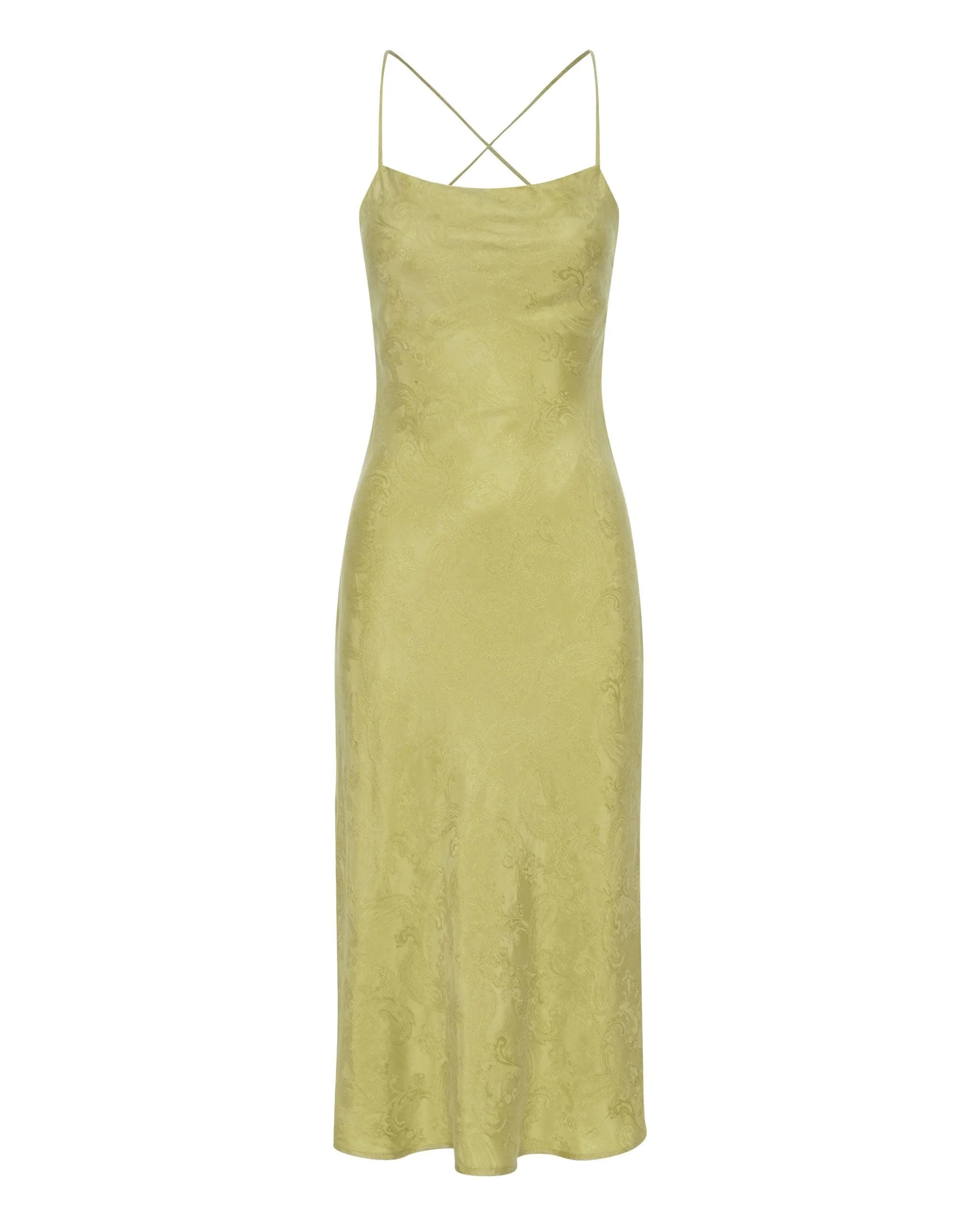 PAISLEY BIAS SLIP DRESS | PEAR