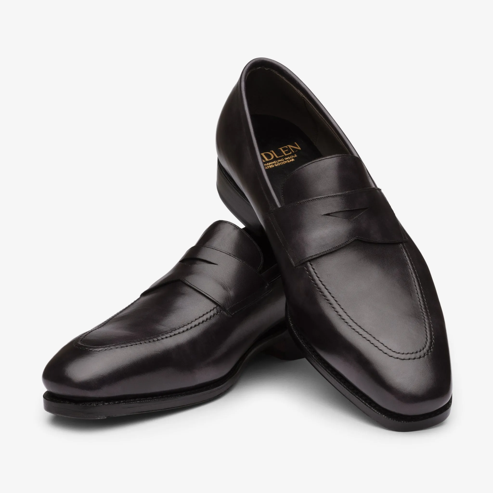 Penny Loafer - Black Museum calf - Deer Last