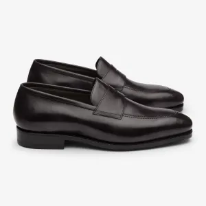 Penny Loafer - Black Museum calf - Deer Last