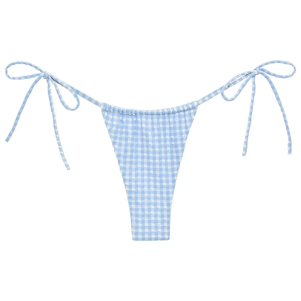 Peri Micro Gingham Brasil (Scrunch) Bikini Bottom