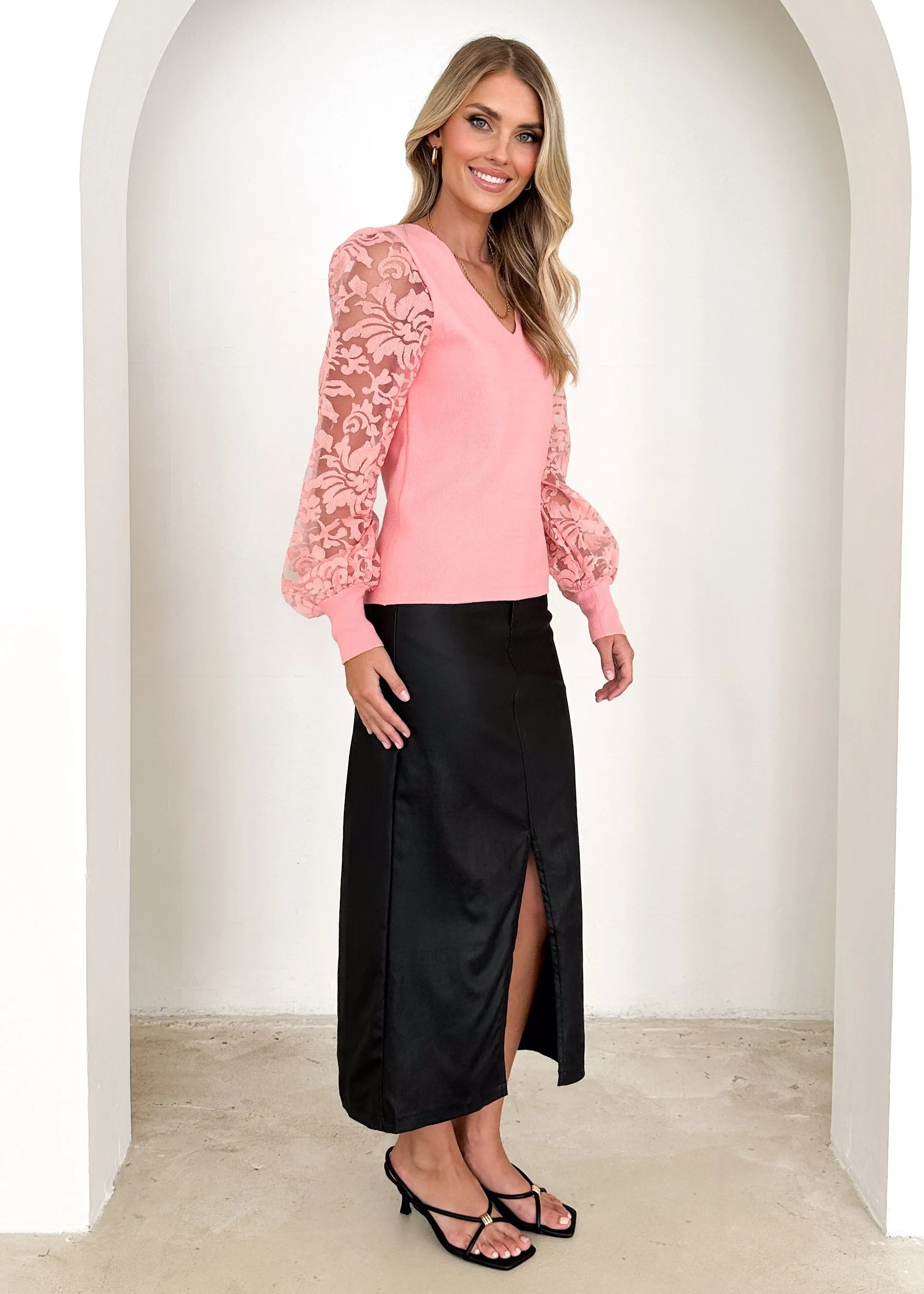 Phasie Knit Top - Pink
