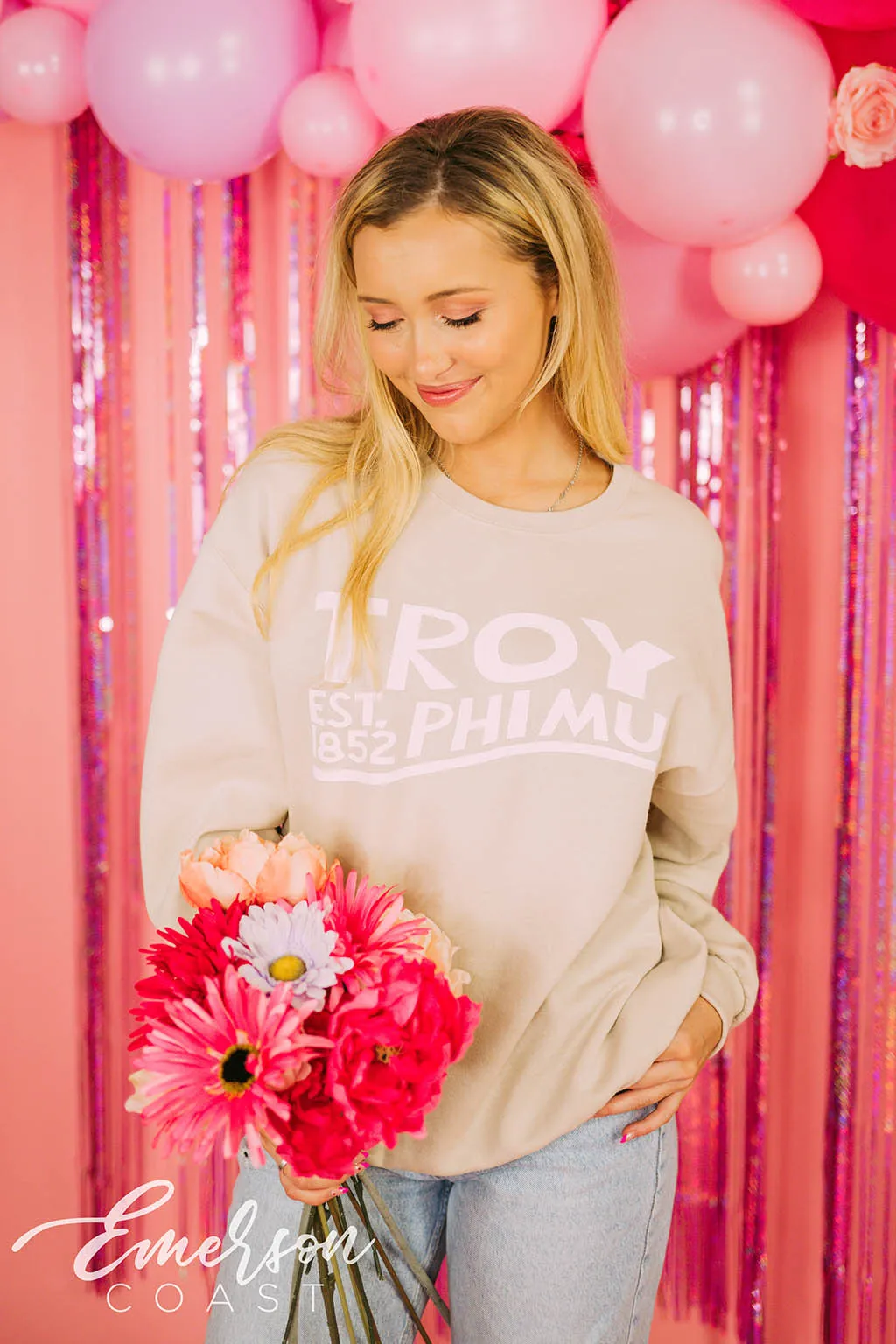 Phi Mu Established 1852 Sand Sweatshirt