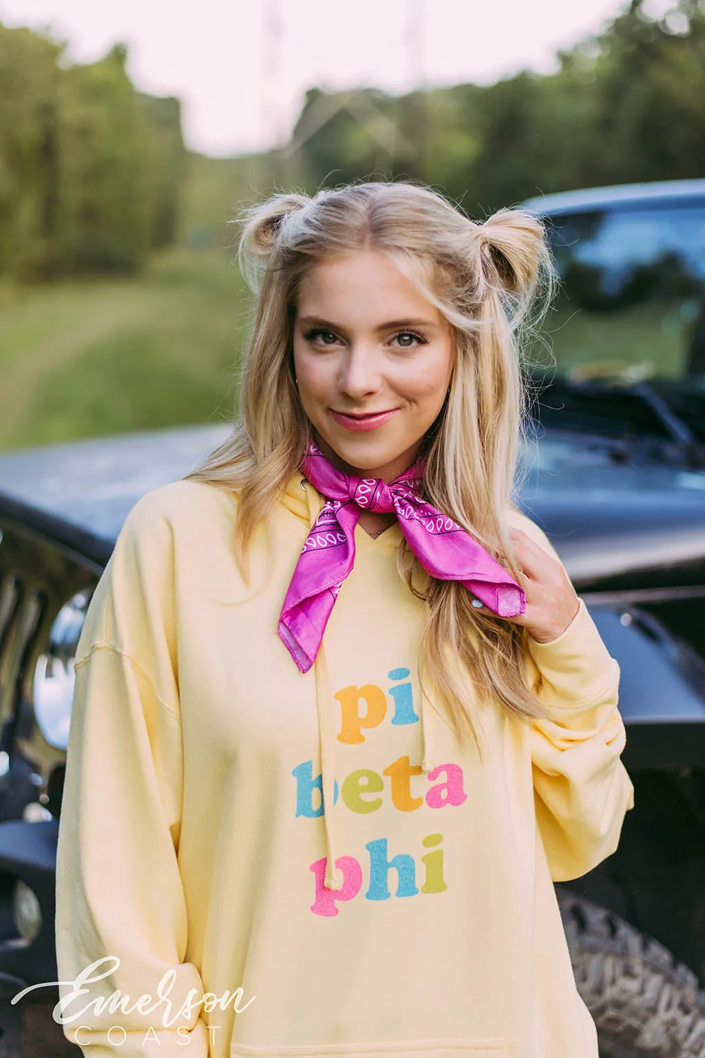 Pi Phi Colorful Yellow Hoodie