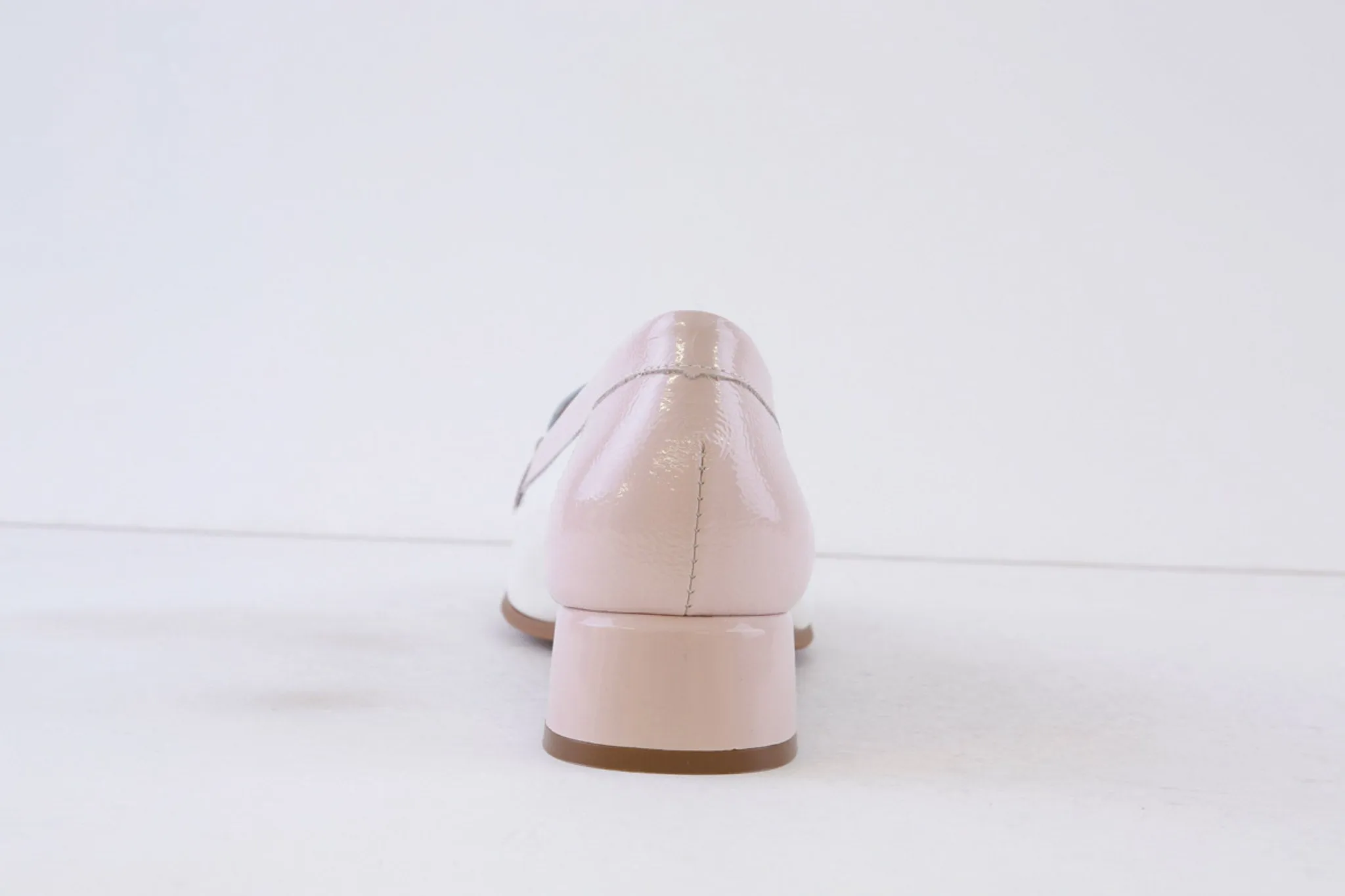 PITILLOS - 10481 LOW HEEL SLIP-ON SHOE - WHITE/PINK