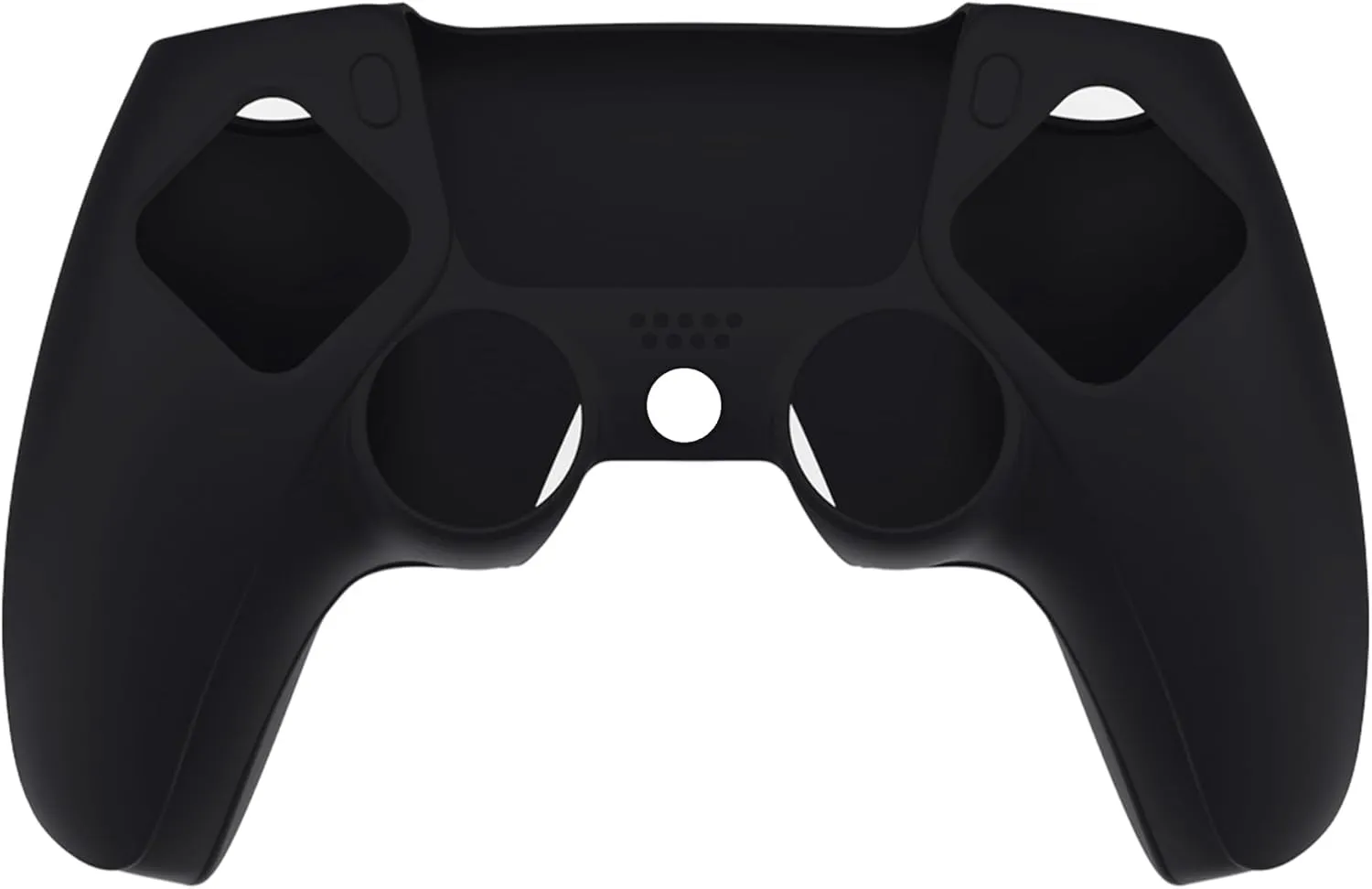PlayVital Pure Series - Dockable Model - Anti-Slip Silicone Cover Skin for PS5 Controllers, Soft Rubber Grip Case - Compatible with Charging Stations - Thumb Grip Caps included - Black