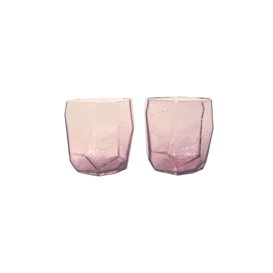Purple Crystal Tumbler Pair