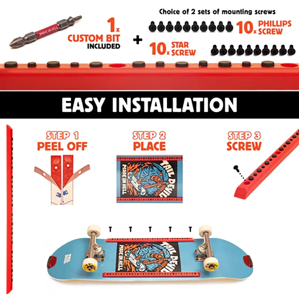Rail Devils Red Skateboard Rails