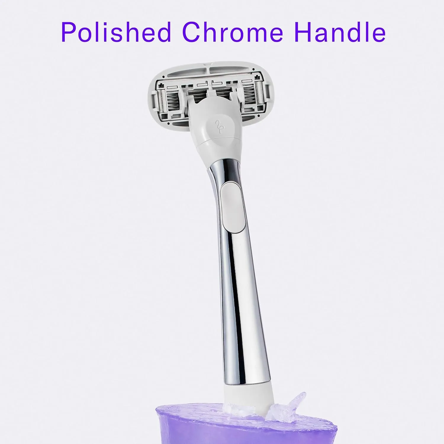 Razors for Women, 1 Women'S Razor Handle (Chrome), 5 Blade Razor for Women with Aloe and Shea Butter Glide Strips
