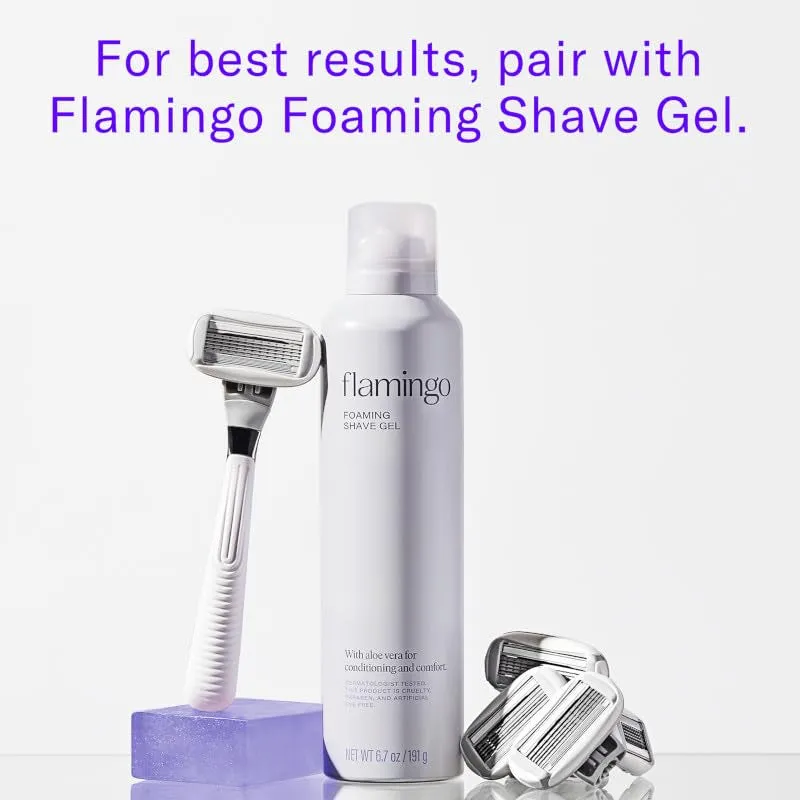 Razors for Women, 1 Women'S Razor Handle (Chrome), 5 Blade Razor for Women with Aloe and Shea Butter Glide Strips