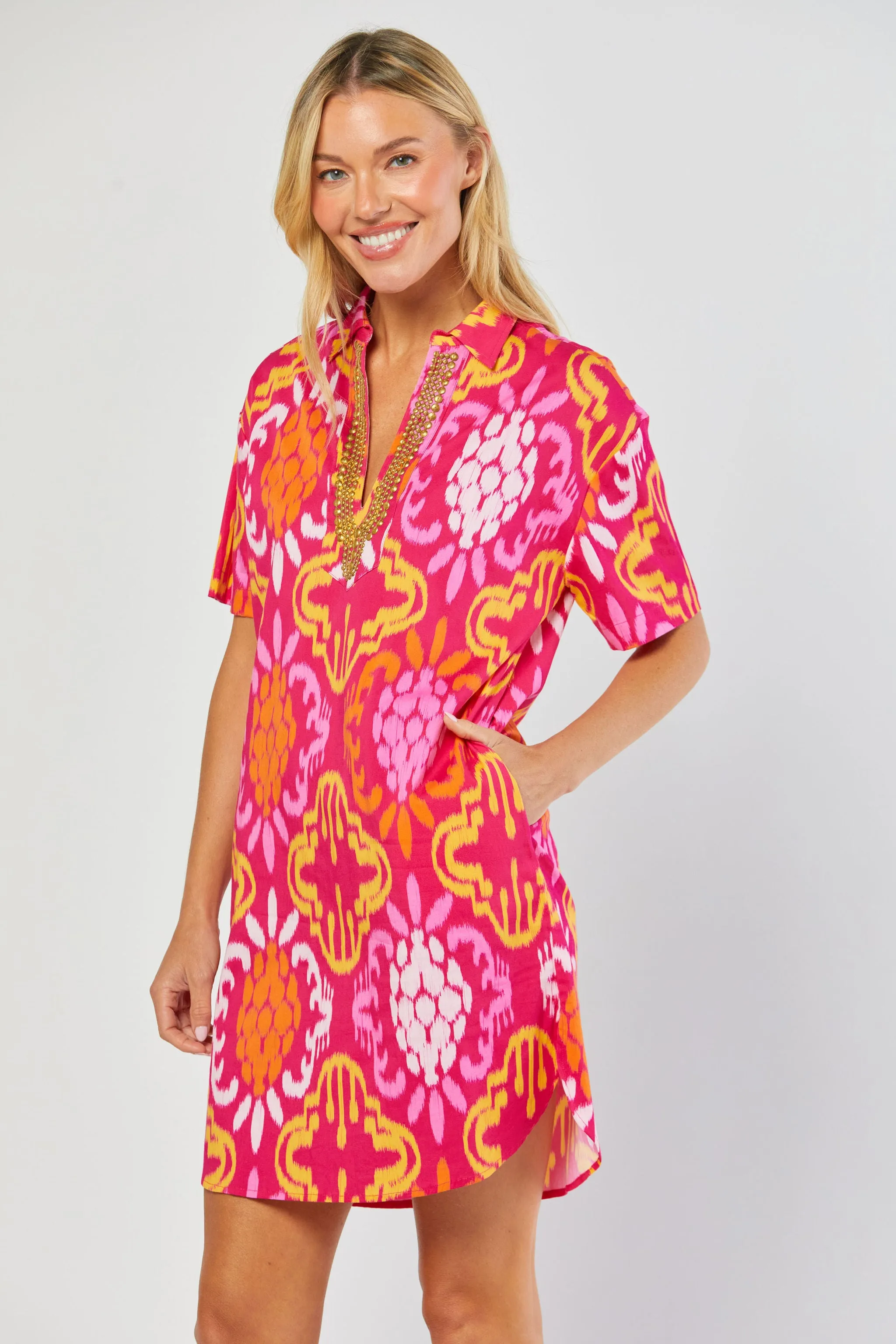 Rhodes Dress in Mermaid Pineapple