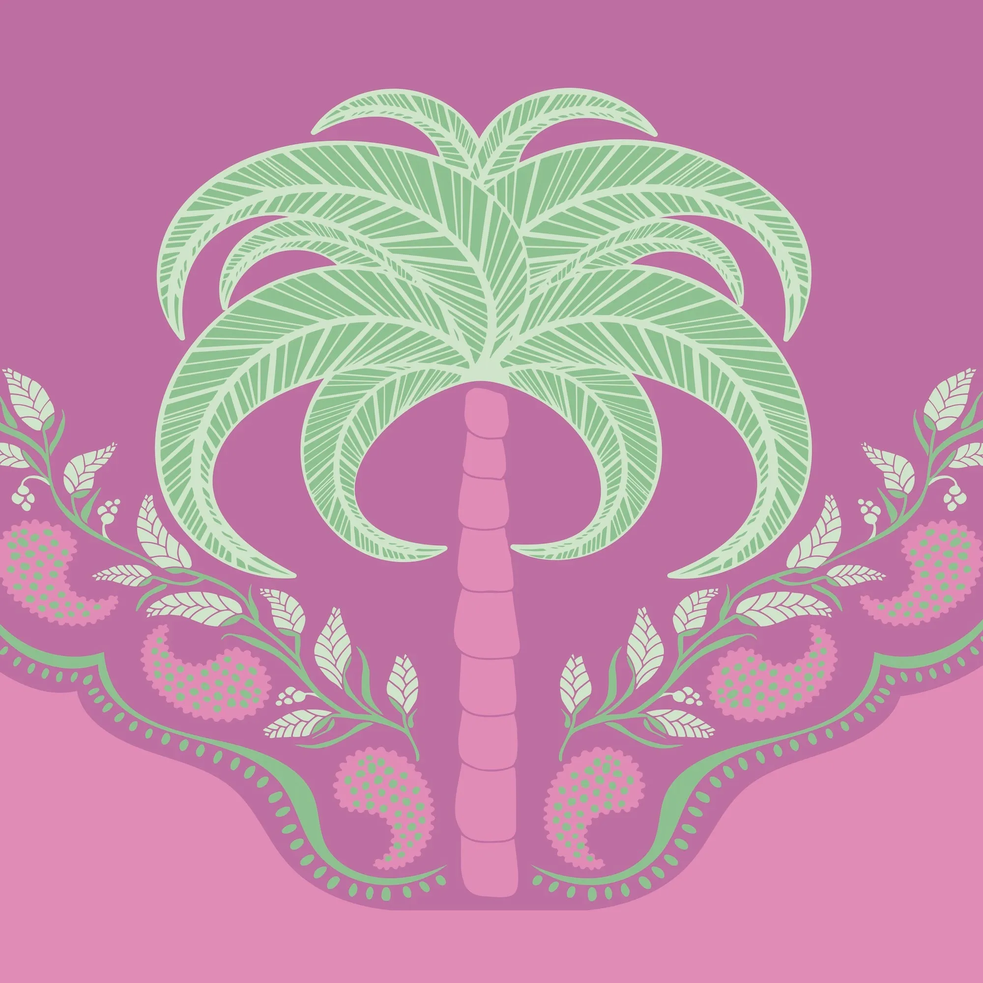 Rhodes Dress in Orchid Palmetto