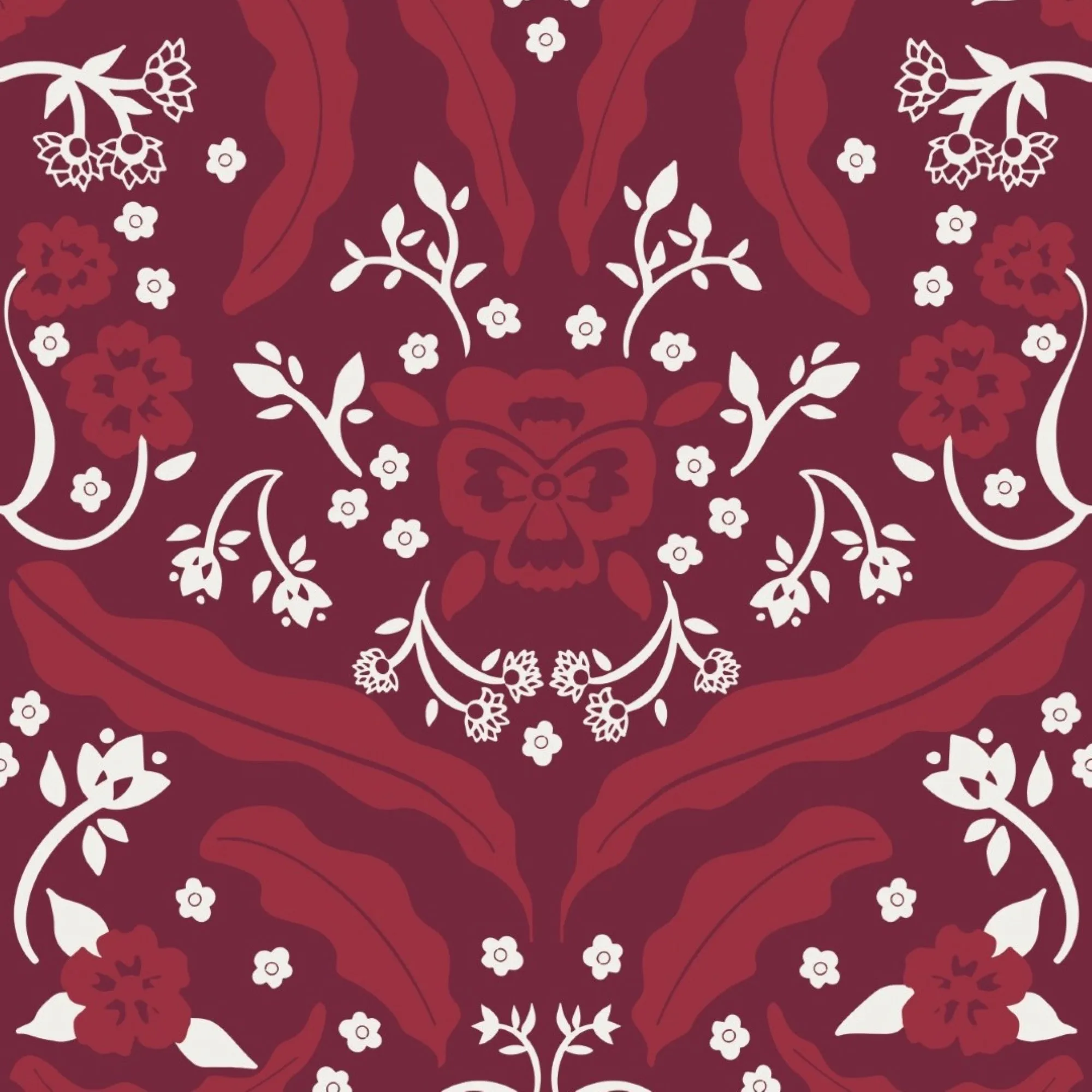 Rhodes Dress in Scarlet Brocade