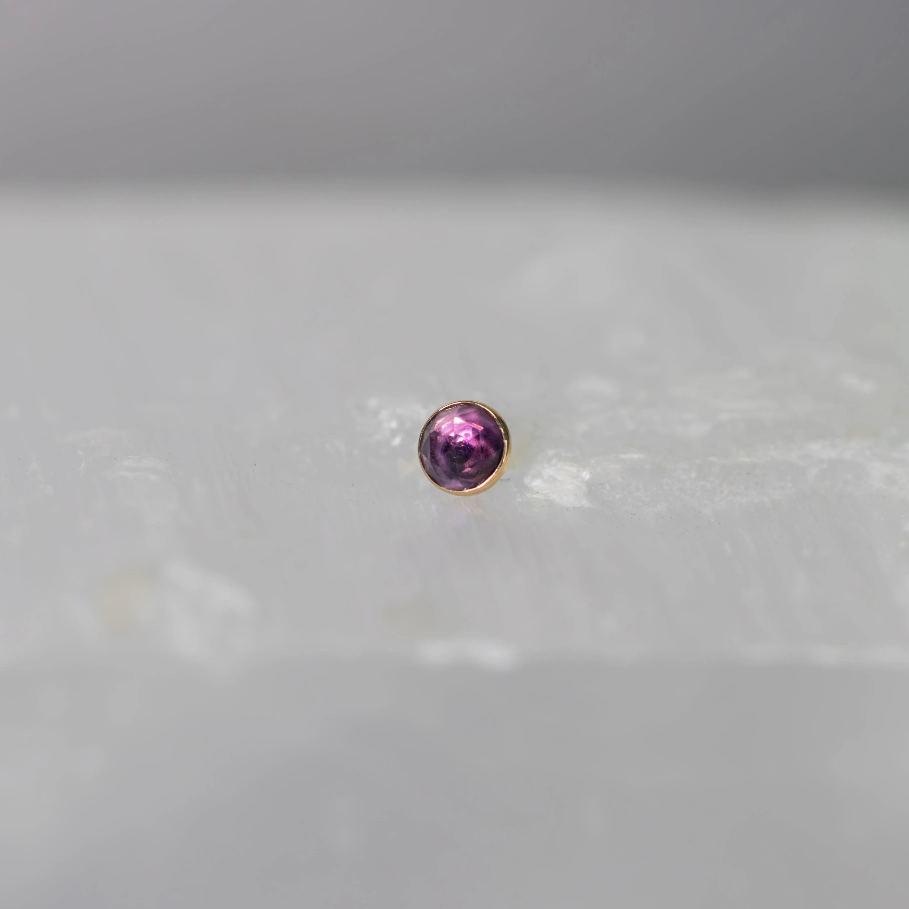 Rose-Cut Amethyst Bezel End
