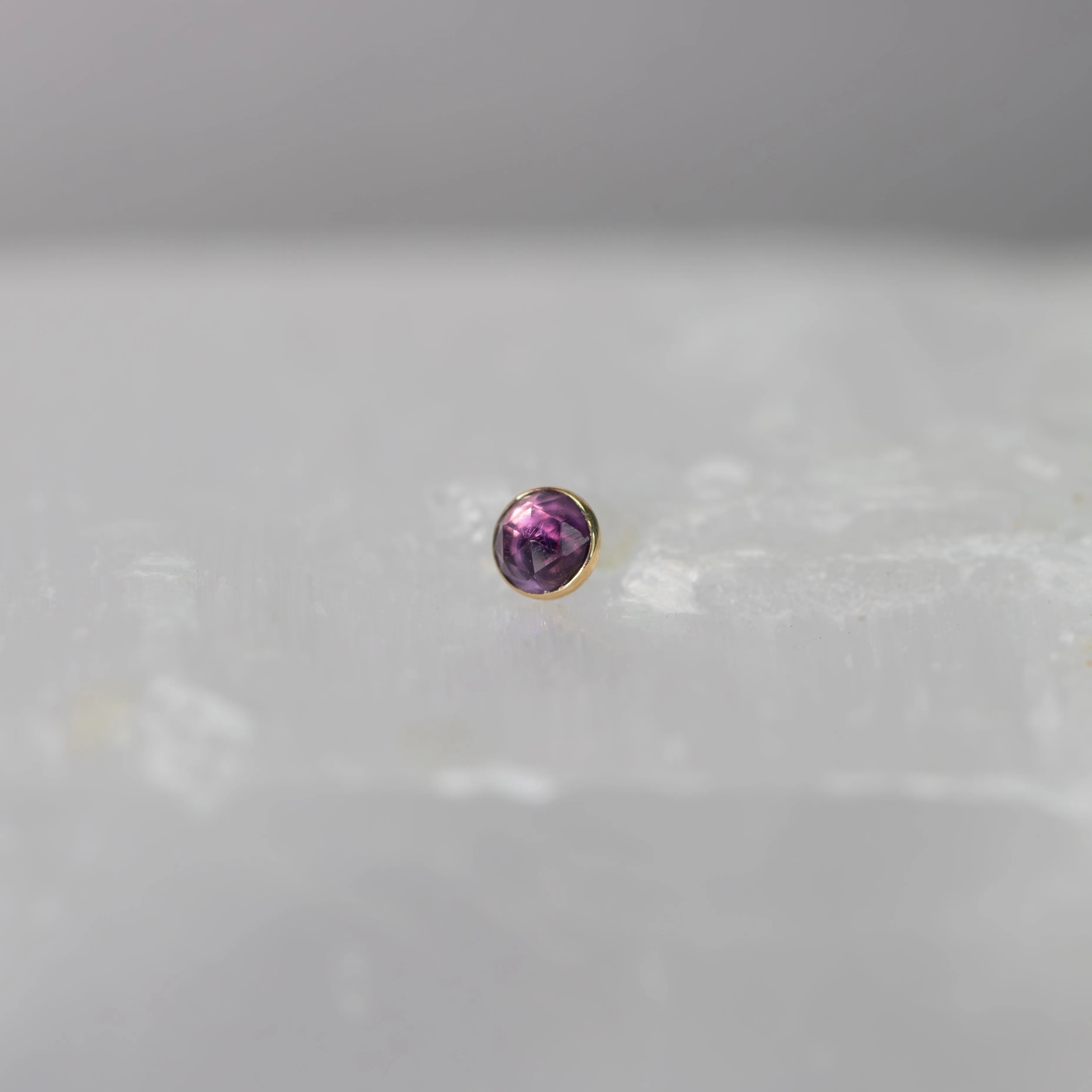 Rose-Cut Amethyst Bezel End