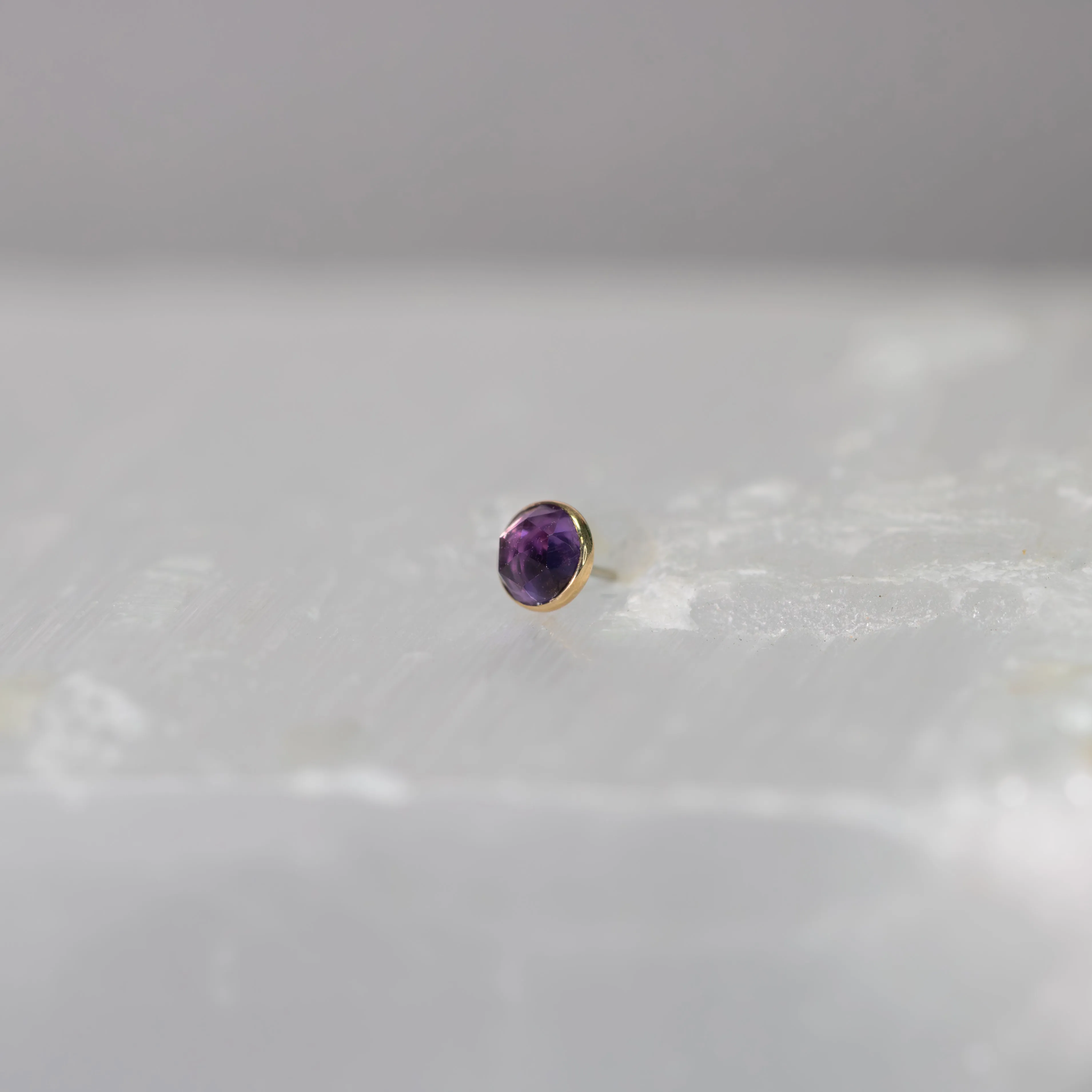 Rose-Cut Amethyst Bezel End