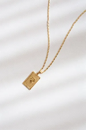 Rose Plate Necklace