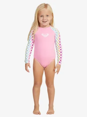 Roxy Rainbow Check LS Onsie - Bright White Check Check