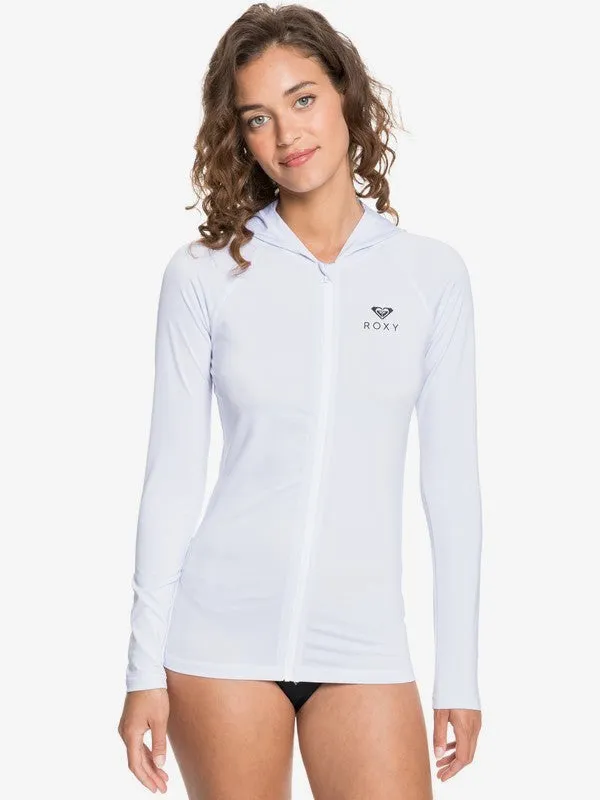 Roxy Womens Essentials Long Sleeve Hooded UPF 50 Zipped Rashguard