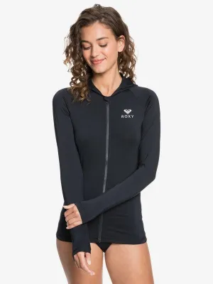 Roxy Womens Essentials Long Sleeve Hooded UPF 50 Zipped Rashguard