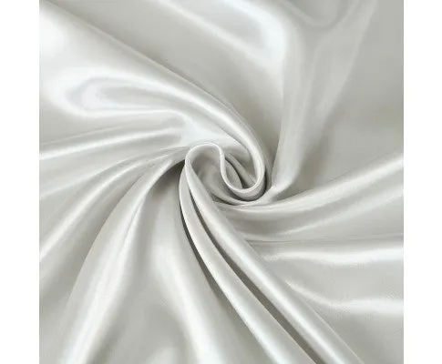 Royal Comfort Satin Sheet Set 3 Piece Fitted Flat Sheet Pillowcases - Silver